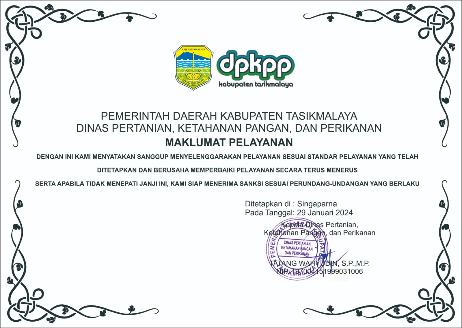 INDEKS KEPUASAN MASYARAKAT DPKPP 2025